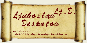 Ljuboslav Despotov vizit kartica